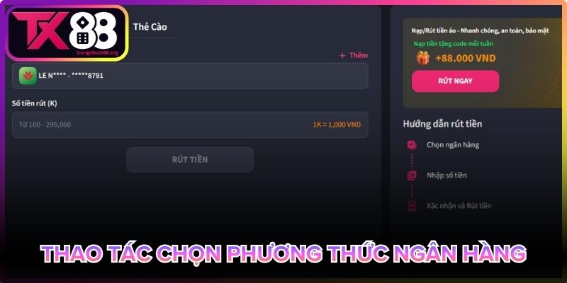 Rút qua ngân hàng nhanh, xử lý ổn định