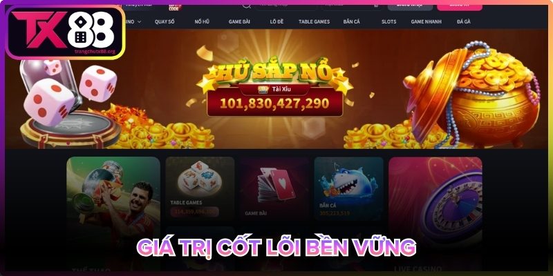 Giá trị cốt lõi Tx88 phát triển bền vững